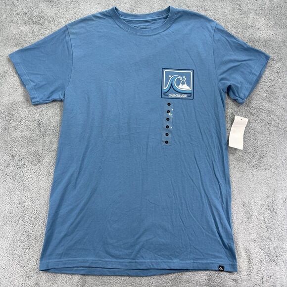 Quiksilver Highway Vagabond T Shirt Mens Medium Blue Cotton Graphic Since 1969 - Picture 1 of 11